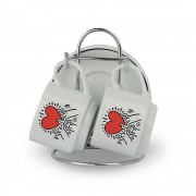 Set 2 Caffe' impilabili Keith Haring + Rack Set 2 Caffe' impilabili Keith Haring + Rack